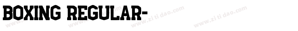 BOXING Regular字体转换